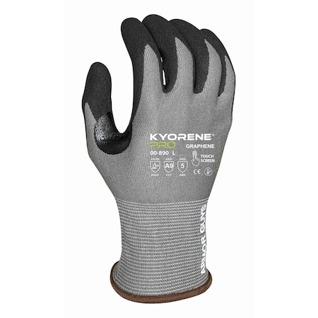Kyorene Pro Coated Gloves, Kyorene Pro Graphene, Black HCT MicroFoam Nitrile Palm Coating, Gray, XL 12 PK 00-890 (XL)